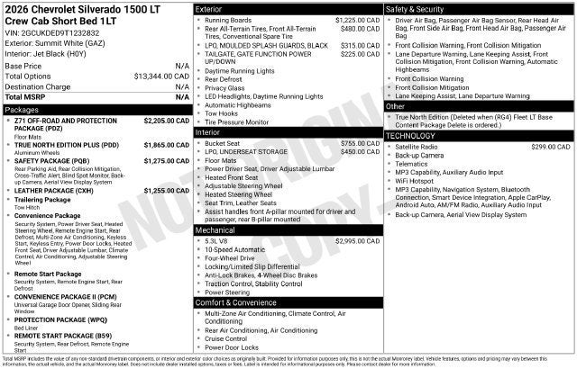 2026 Chevrolet Silverado 1500 LT