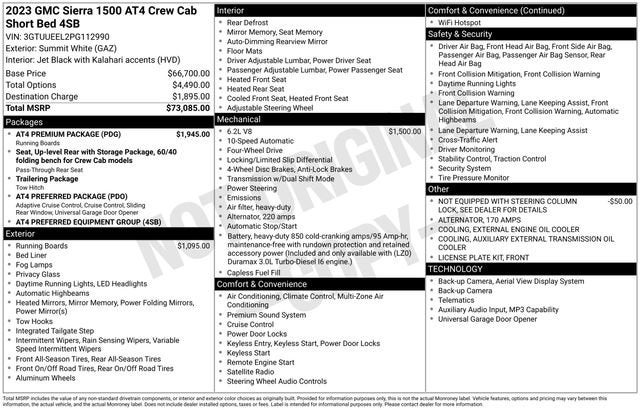 2023 GMC Sierra 1500 AT4