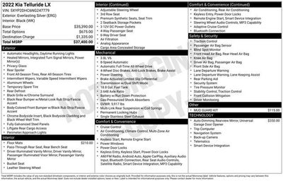 2022 Kia Telluride LX