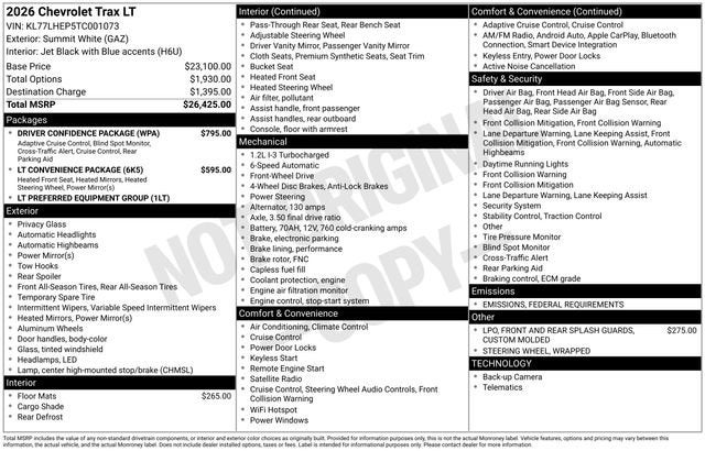 2026 Chevrolet Trax LT