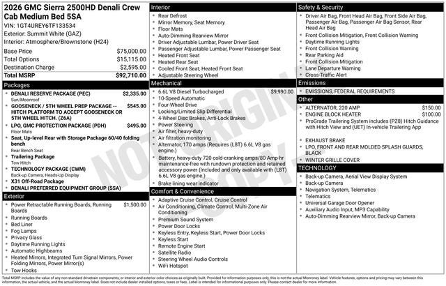 2026 GMC Sierra 2500 HD Denali