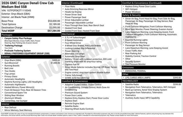 2026 GMC Canyon Denali