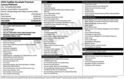 2025 Cadillac Escalade Premium Luxury Platinum