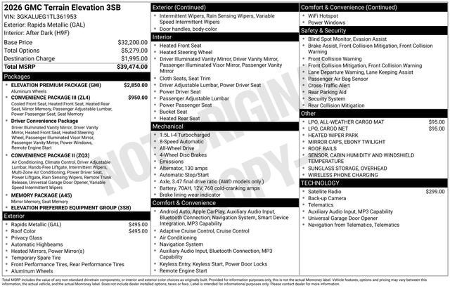 2026 GMC Terrain Elevation