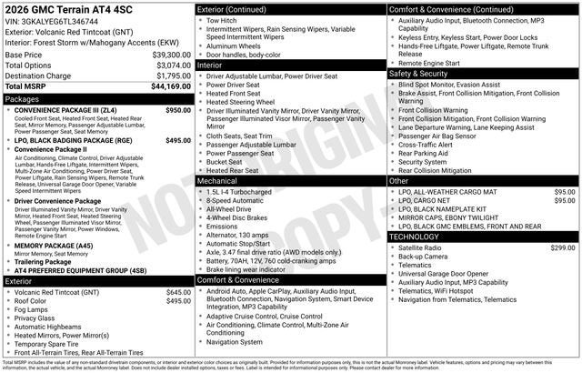 2026 GMC Terrain AT4