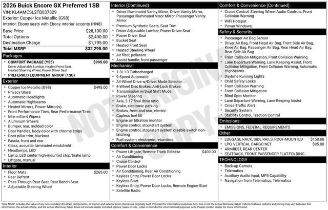 2026 Buick Encore GX Preferred