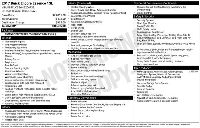2017 Buick Encore Essence